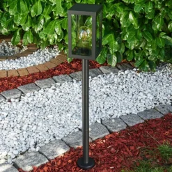 hofstein Lampadaire d'extérieur Caudry Noir, 1 lumière