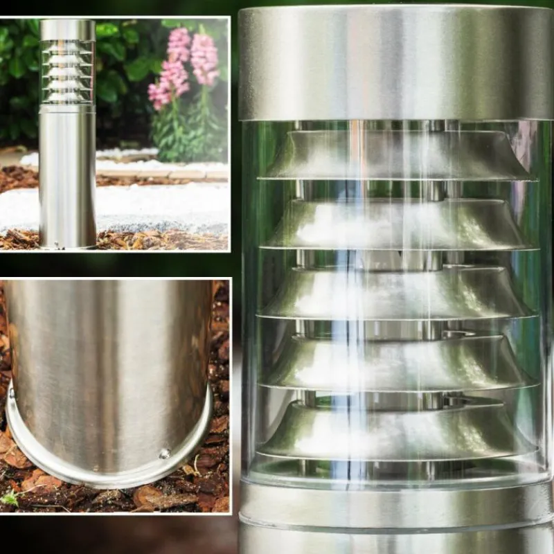 hofstein Lampadaire d'extérieur Dakar Acier inoxydable, 1 lumière