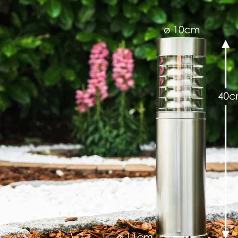 hofstein Lampadaire d'extérieur Dakar Acier inoxydable, 1 lumière