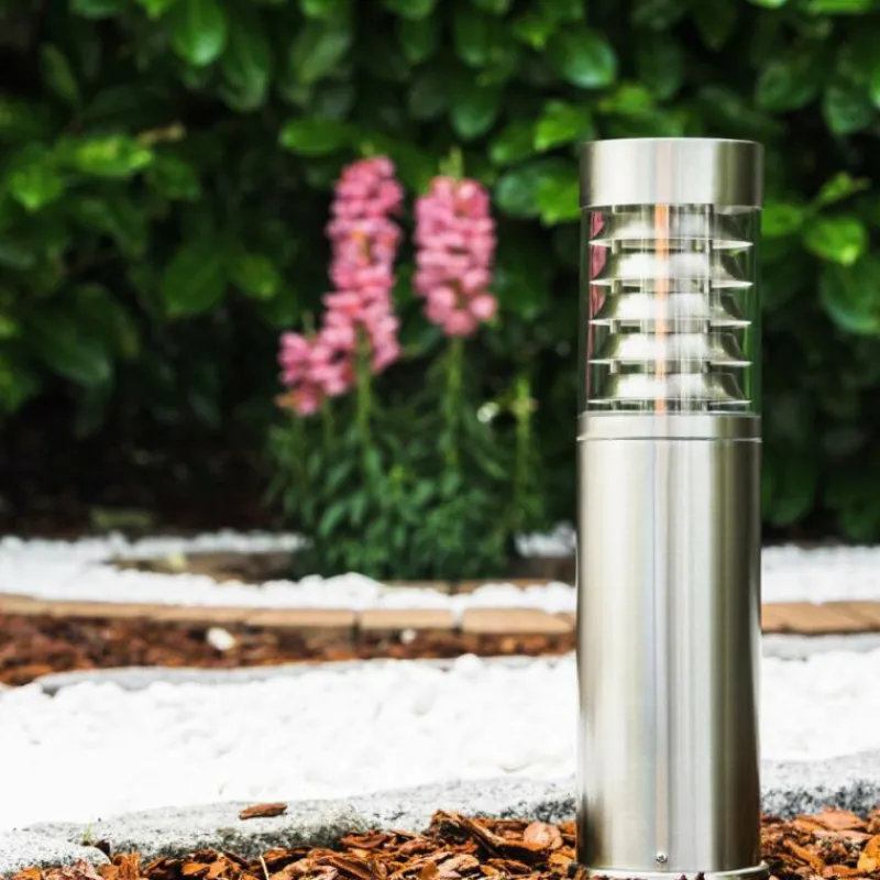 hofstein Lampadaire d'extérieur Dakar Acier inoxydable, 1 lumière