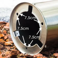 hofstein Lampadaire d'extérieur Dakar Acier inoxydable, 1 lumière