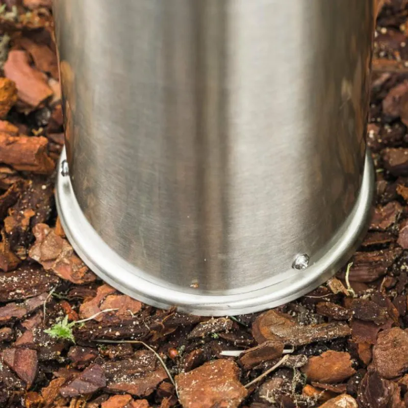 hofstein Lampadaire d'extérieur Dakar Acier inoxydable, 1 lumière