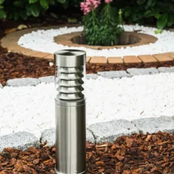 hofstein Lampadaire d'extérieur Dakar Acier inoxydable, 1 lumière