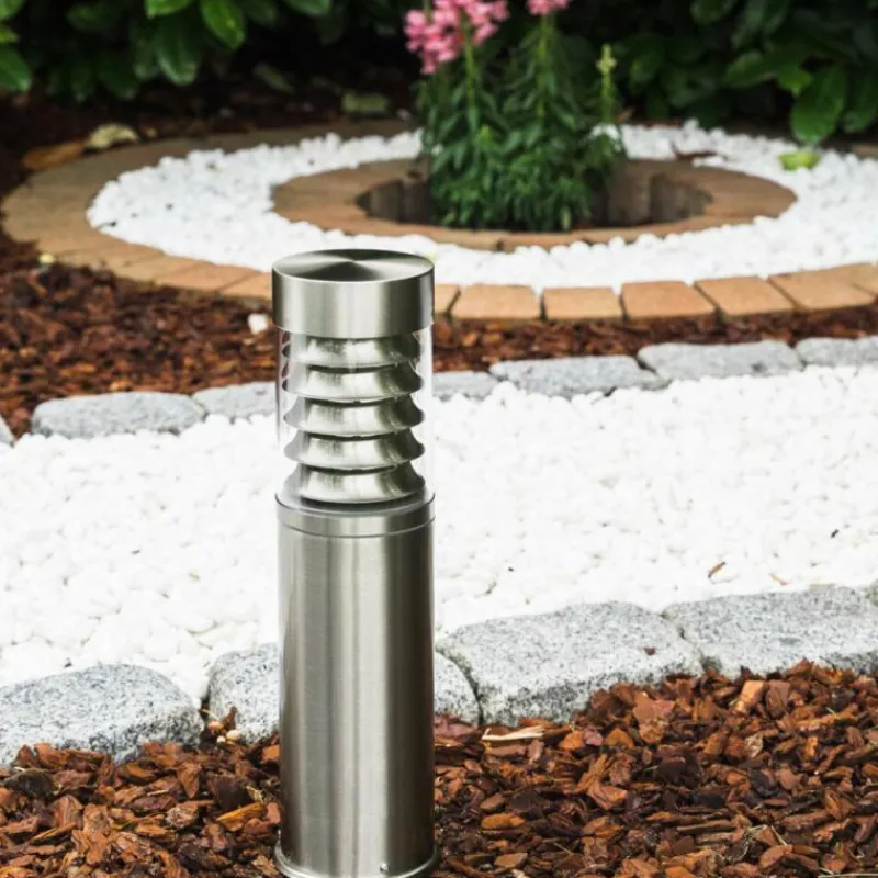 hofstein Lampadaire d'extérieur Dakar Acier inoxydable, 1 lumière