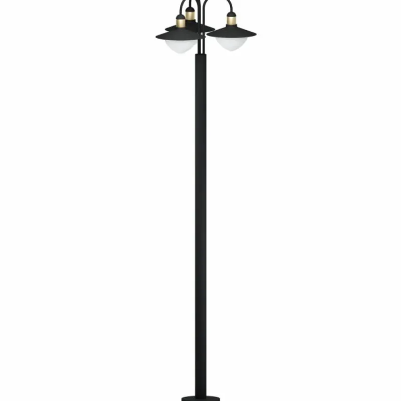 Lampes Dorées-Luminaires Eglo Lampadaire d'extérieur Eglo SIRMIONE Or, Noir, 3 lumières