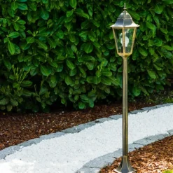 Luminaires Rustiques-hofstein Lampadaire d'extérieur Hongkong Bronze, Or, 1 lumière