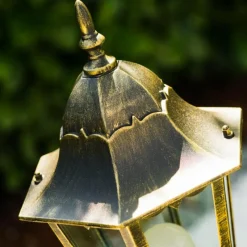 Luminaires Rustiques-hofstein Lampadaire d'extérieur Hongkong Bronze, Or, 1 lumière