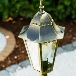 Luminaires Rustiques-hofstein Lampadaire d'extérieur Hongkong Bronze, Or, 1 lumière