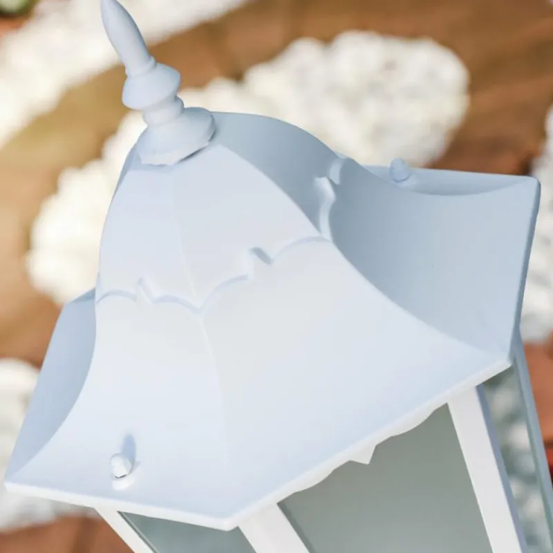 Luminaires Rustiques-hofstein Lampadaire d'extérieur Hongkong Frost Blanc, 1 lumière