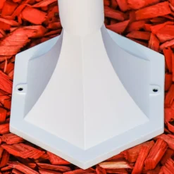 Luminaires Rustiques-hofstein Lampadaire d'extérieur Hongkong Frost Blanc, 1 lumière