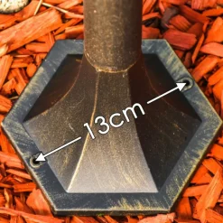 Luminaires Rustiques-hofstein Lampadaire d'extérieur Hongkong Frost Brun doré, 1 lumière, Détecteur de mouvement