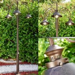 hofstein Lampadaire d'extérieur Lohja Rouille, 3 lumières