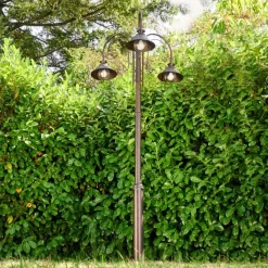 hofstein Lampadaire d'extérieur Lohja Rouille, 3 lumières