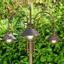 hofstein Lampadaire d'extérieur Lohja Rouille, 3 lumières