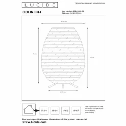Luminaires Rustiques-Luminaires Lucide Lampadaire d'extérieur Lucide COLIN LED Or, Laiton, 1 lumière
