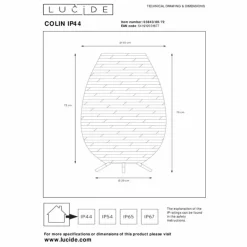Luminaires Rustiques-Luminaires Lucide Lampadaire d'extérieur Lucide COLIN LED Noir, 1 lumière