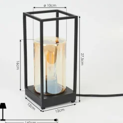 Lampes Vintages & Rétros-hofstein Lampadaire d'extérieur Palanga Noir, 1 lumière