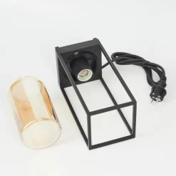 Lampes Vintages & Rétros-hofstein Lampadaire d'extérieur Palanga Noir, 1 lumière