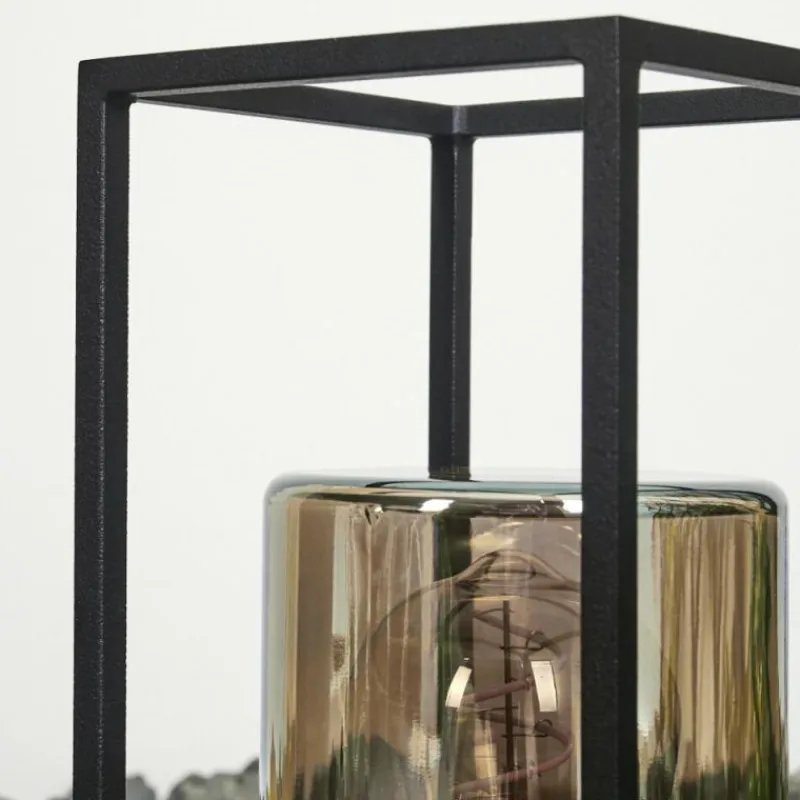 Suspension Verre Fumé-hofstein Lampadaire d'extérieur Palanga Noir, 1 lumière