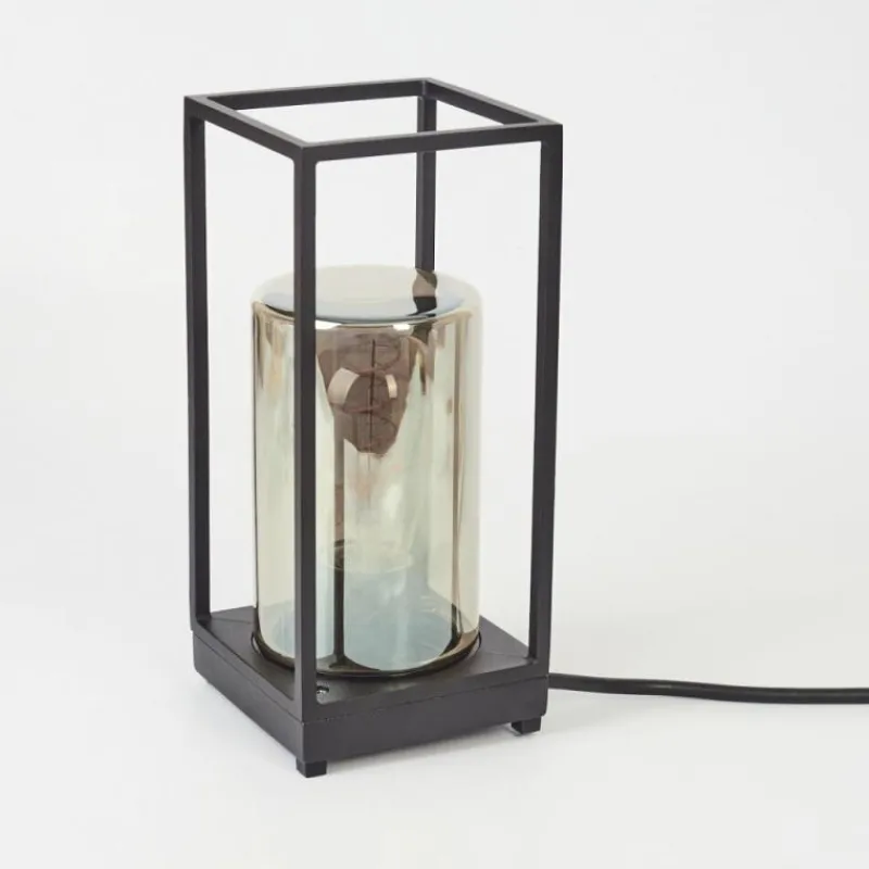 Suspension Verre Fumé-hofstein Lampadaire d'extérieur Palanga Noir, 1 lumière