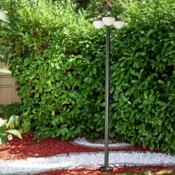 Lampes Dorées-hofstein Lampadaire d'extérieur Theux Or, Noir, 3 lumières