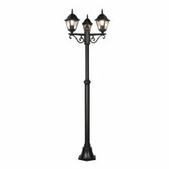 Lampes Vintages & Rétros-Luminaires Trio Lampadaire d'extérieur Trio Livenza Noir, 3 lumières