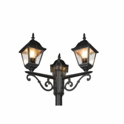 Lampes Vintages & Rétros-Luminaires Trio Lampadaire d'extérieur Trio Livenza Noir, 3 lumières