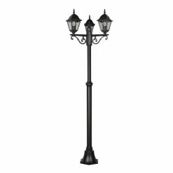 Lampes Vintages & Rétros-Luminaires Trio Lampadaire d'extérieur Trio Livenza Noir, 3 lumières