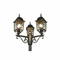Lampes Vintages & Rétros-Luminaires Trio Lampadaire d'extérieur Trio Volturno Rouille, 3 lumières