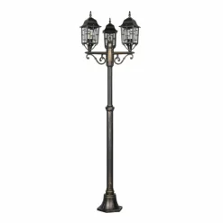 Lampes Vintages & Rétros-Luminaires Trio Lampadaire d'extérieur Trio Volturno Rouille, 3 lumières