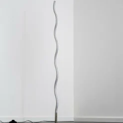 hofstein Lampadaire Dillon LED Nickel mat, 1 lumière