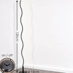 hofstein Lampadaire Dillon LED Noir, 1 lumière