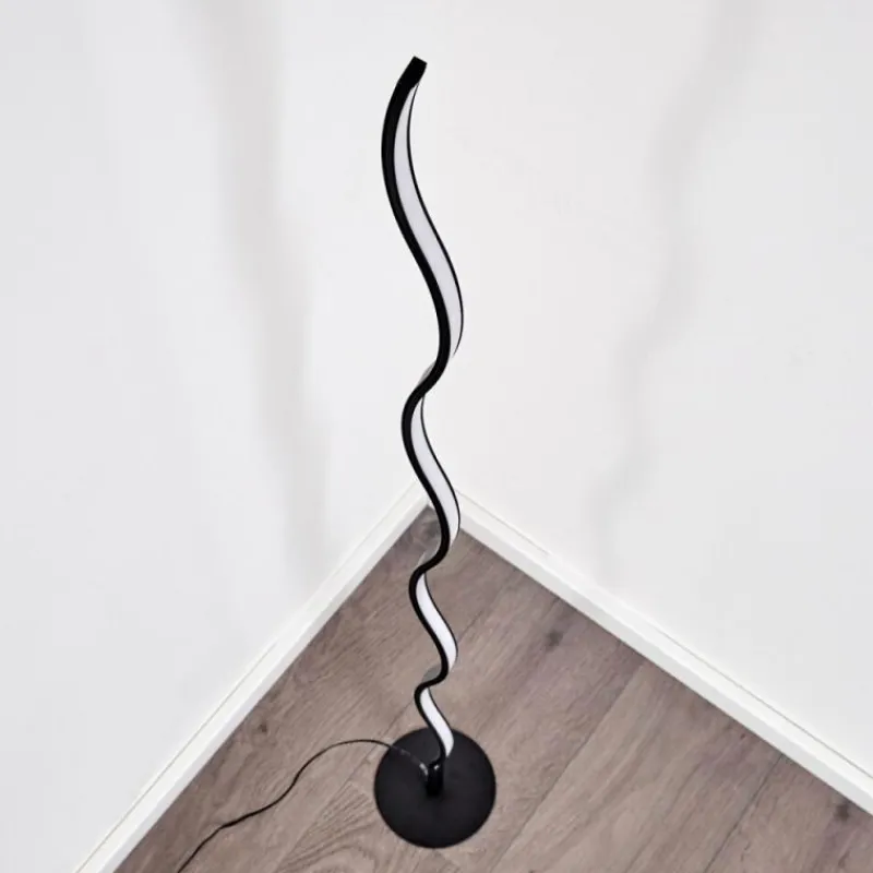 hofstein Lampadaire Dillon LED Noir, 1 lumière