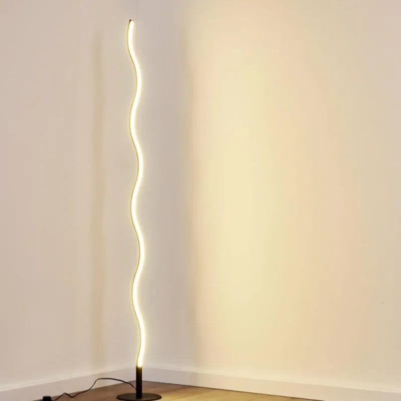 hofstein Lampadaire Dillon LED Noir, 1 lumière