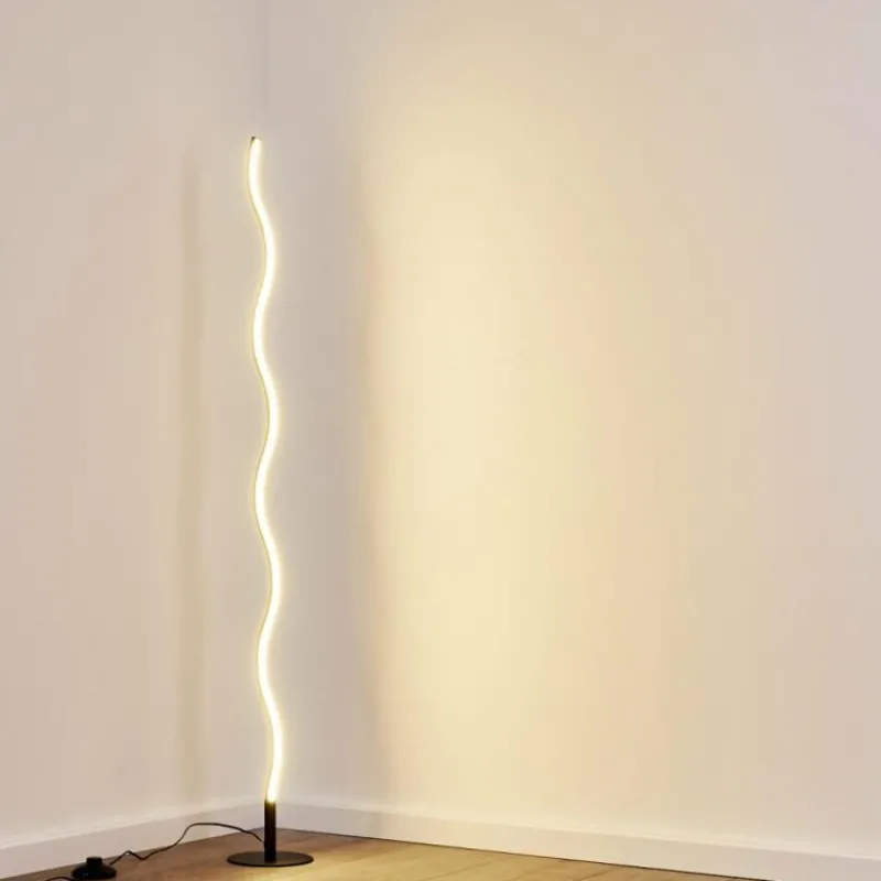 hofstein Lampadaire Dillon LED Noir, 1 lumière