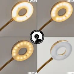 hofstein Lampadaire Donna LED Laiton, 2 lumières