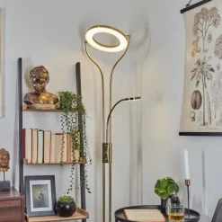 hofstein Lampadaire Donna LED Laiton, 2 lumières