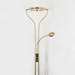 hofstein Lampadaire Donna LED Laiton, 2 lumières