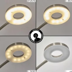 hofstein Lampadaire Donna LED Nickel mat, 2 lumières* Éclairage Led