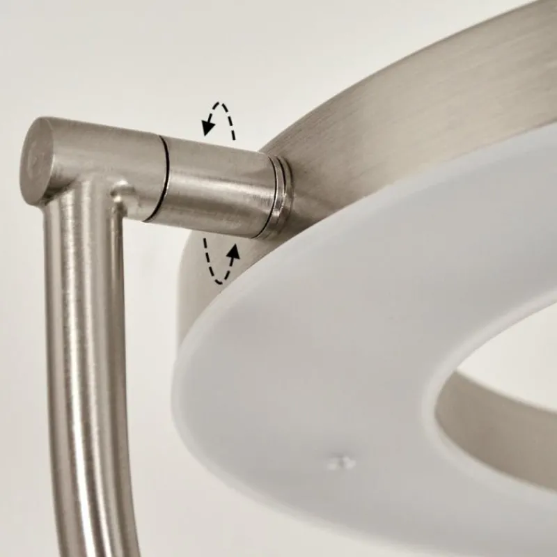 hofstein Lampadaire Donna LED Nickel mat, 2 lumières* Éclairage Led