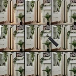 hofstein Lampadaire Dubuisson LED Anthracite, 1 lumière, Télécommandes