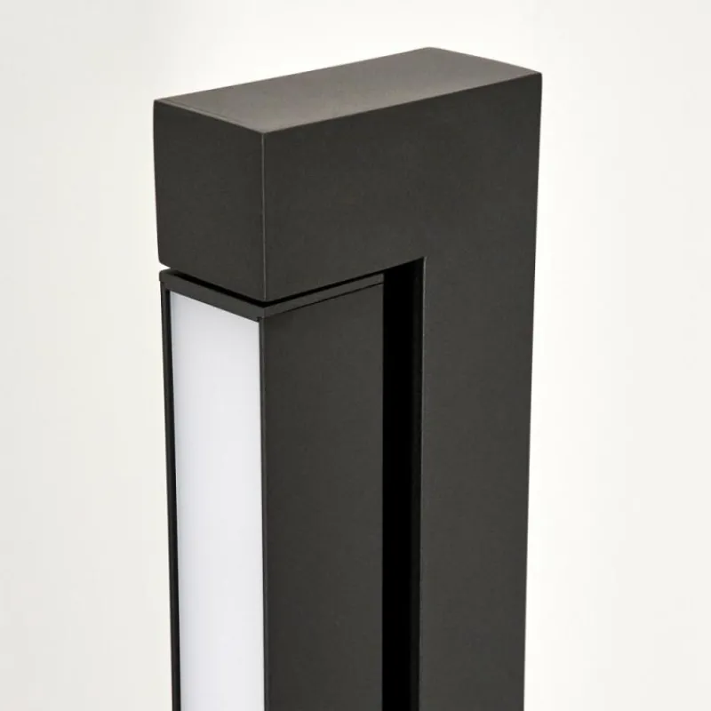 hofstein Lampadaire Dubuisson LED Anthracite, 1 lumière, Télécommandes