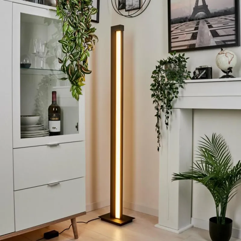 hofstein Lampadaire Dubuisson LED Anthracite, 1 lumière, Télécommandes