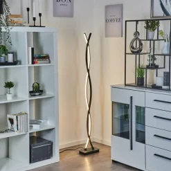 hofstein Lampadaire Eaglesham LED Noir, 1 lumière* Lampadaires Et Lampes Sur Pied