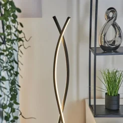 hofstein Lampadaire Eaglesham LED Noir, 1 lumière* Lampadaires Et Lampes Sur Pied