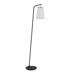 Lampes En Tissu-Luminaires Eglo Lampadaire Eglo ALSAGER Noir, 1 lumière