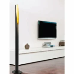 Lampes Dorées-Luminaires Eglo Lampadaire Eglo BARBOTTO Or, Noir, 1 lumière