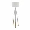 Lampes En Tissu-Luminaires Eglo Lampadaire Eglo BIDFORD Brun, Blanc, 1 lumière