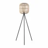 Style Boho-Chic-Luminaires Eglo Lampadaire EGLO BORDESLEY Noir, 1 lumière