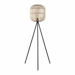 Style Boho-Chic-Luminaires Eglo Lampadaire EGLO BORDESLEY Noir, 1 lumière